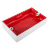 Astroflame pfp putty pad internal double installed shown at an angled view with red surface inside a white rectangular frame