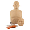 brayden im13 red cpr manikin red illumination showing manikin torso, alternate head, batteries and instructions
