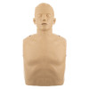 Front view of the brayden im13 red cpr manikin red illumination showing the head and upper torso
