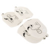 Reusable pads with illustrations of a person showing placement, part of Heartsine Samaritan Pad 350P trainer