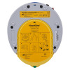 Back view of the heartsine 360p trainer unit showing the yellow Trainer-Pak with instructional illustrations