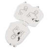 pads with illustrated body diagrams for the heartsine 360p trainer unit showing placement instructions