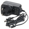 heartsine 360p trainer unit plug with UK three-pin power adapter and attached black cable coiled neatly