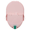 heartsine samaritan paediatric pak pads showing the back of the pink pad with a green button