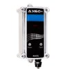 Front view of the analox ax60 blue strobe alarm showing its labelled buttons and indicators