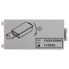 Front view of schiller fred easyport battery showing label with lot number and expiry date