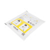 schiller fred easy paediatric pads packet shown from an angled flat view with printed instructions and illustrations visible