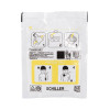 schiller fred easyport paediatric defibrillator pads pack showing front with application instructions and diagrams