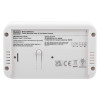 Back view of black and decker carbon monoxide alarm showing label and battery information panel