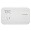 front view of black and decker carbon monoxide alarm showing logo and labels on a white background