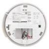 black and decker mains powered kitchen heat alarm shown from the back with visible battery compartment and wiring