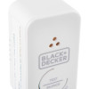 black and decker connected 10yr battery carbon monoxide alarm sounder showing logo and test silence buttons