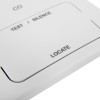 Closeup button on the black and decker radio interlinked control unit labelled test silence and locate