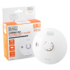black and decker kitchen 10yr battery heat alarm alongside its packaging box showing product details