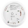 Back view of black and decker multi sensor 10yr battery smoke alarm showing labels and mounting features