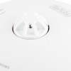 Close-up of the sensor part on a black and decker multi sensor 10yr battery smoke alarm in white plastic