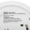 black and decker smoke alarm label showing model number battery details and manufacturer information