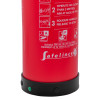 Bottom close up of the p50 service free 2ltr water mist extinguisher showing instructions and brand details