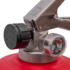 Close up of the handle and pressure gauge on a p50 service free 2ltr water mist extinguisher