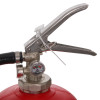 Close up of handle on britannia p50 fluorine free a foam service free fire extinguisher