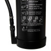 Close-up of the black bottom and printed instructions on the Befw6Efbb P50 6L Fluoro Free B Foam Fire Extinguisher