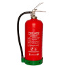 Front view of a p50 service free extinguisher avd 6l with hose and pressure gauge visible