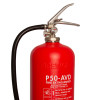 Top view of the p50 service free lithium ion avd extinguisher showing the handle and gauge