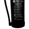 Close-up of the bottom of the Befw6Pv 6L Pv Stop P50 Fire Extinguisher showing label instructions and hose connection