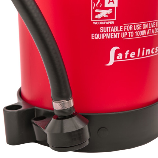 a close up of mist nozzle on p50 6ltr water mist extinguisher 