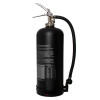 Black back view of the Befw6Wmb P50 6L Water Mist Fire Extinguisher showing the maintenance instructions and hose