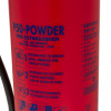 Close-up of the body of the p50 service free 9kg powder extinguisher showing instructions and label text