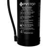 Close-up image of the bottom of the Befw9Pv 9L Pv Stop P50 Fire Extinguisher showing instructions and hose attachment