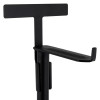 Close up of p50 fire extinguisher stand black with id sign bracket showing the top part and bracket holder