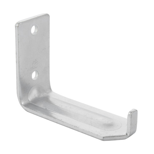 britannia p50 fire extinguisher wall bracket made of metal shown at an angled view with two mounting holes