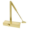 Angle view of Br1110Ges Briton 1110 Door Closer Gold showing main body and arm mechanism
