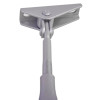 silver bracket part of briton 1110 overhead door closer shown from above against white background
