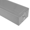 Closeup of a metallic briton 1120b overhead door closer en2 4 showing the side and end details