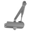 angled view of the briton 121ce overhead door closer en3 showing the arm and main body in metallic grey