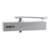 briton 2003 overhead door closer in silver shown from the front with arm visible and logo on side