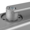 Close-up detail of the Briton 2320bt overhead door closer side arm en2 4 showing the metal joint and screw mechanism