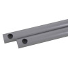 Close-up of two grey metal rods from the briton 372 single door emergency pad with bolt