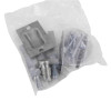 Fixings including screws, bolts, and metal plates for the briton 372 single door emergency pad with bolt