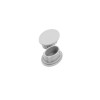 Small grey plastic components for briton 376 single door panic bar with bolt shown against white background
