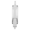 briton 377 double door panic bar set with latch bolt showing the bolt front view in silver color