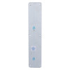 Back view of a briton finger plate showing mounting holes and protective film labels