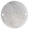 back view of the briton fire door keep shut sign showing a round metal surface with two holes