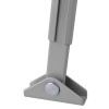 Close up detail of the metal joint on the briton 996 hold open free swing door closer en5 in grey finish