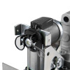 Close up internal detail of the briton 996 hold open free swing door closer en5 showing metal and plastic components