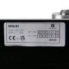 Label on a briton 996 hold open free swing door closer en5 showing electrical specifications and certification marks