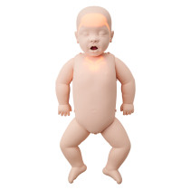 Manikin of Brayden Baby With Lights showing head and chest lights on a white background